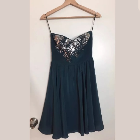 NWOT Rebecca Taylor Embellished Strapless Dress - Picture 3 of 6